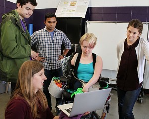 Members of the DO-IT A-team visit the Steele Lab and learn about engineering.