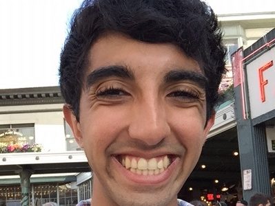Khalil smiles at a visit to Pikes Place Market.