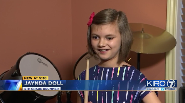 Jayna Doll is featured on three local news stations as a great drummer and design partner for upper-limb orthoses.