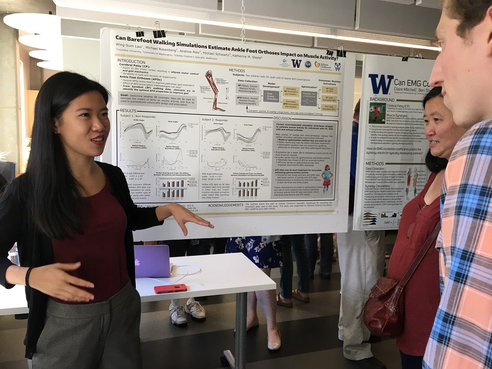 Wing-Sum presents her research during a poster session