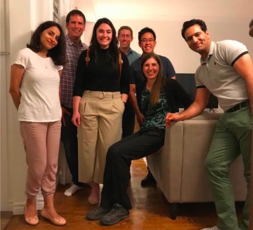 The crew visits with Naser and his wife at their new home in Toronto.